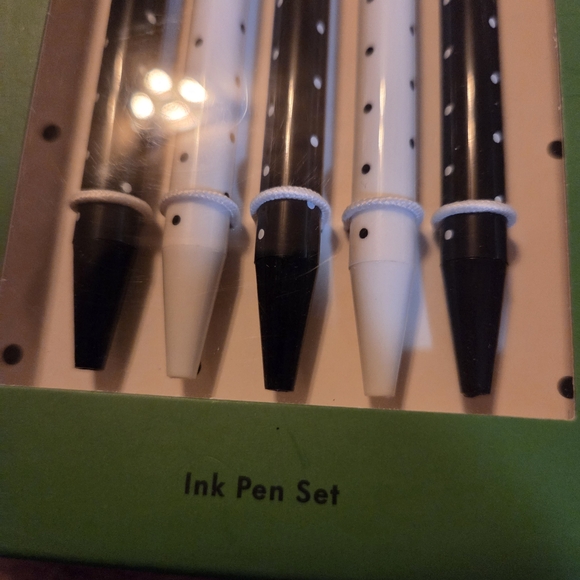 kate spade Black and White Polka Dot Pen Set - Picture 3 of 3